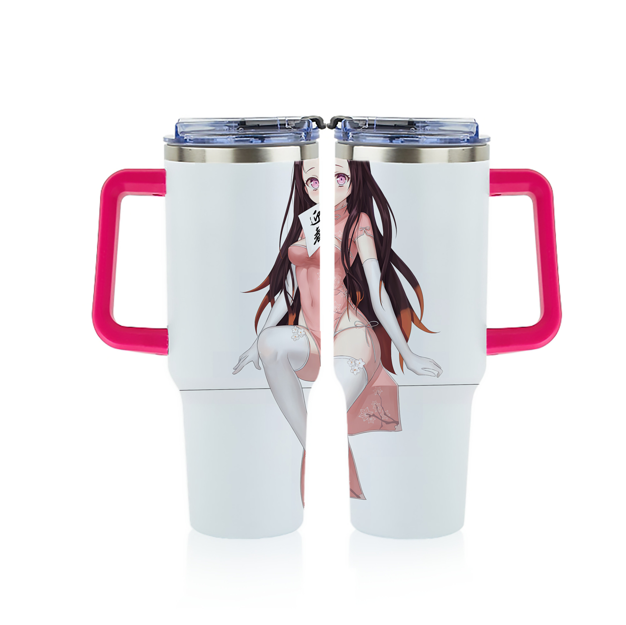 （画像用） 鬼滅の刃（きめつのやいば）竈門 禰󠄀豆子／かまど ねずこ Kamado Nezuko 1200ｍLフルプリント車用タンブラー